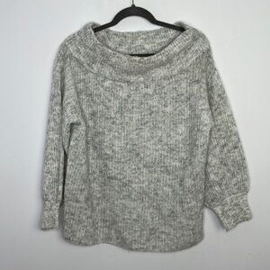 Simons heathered gray plush sweater